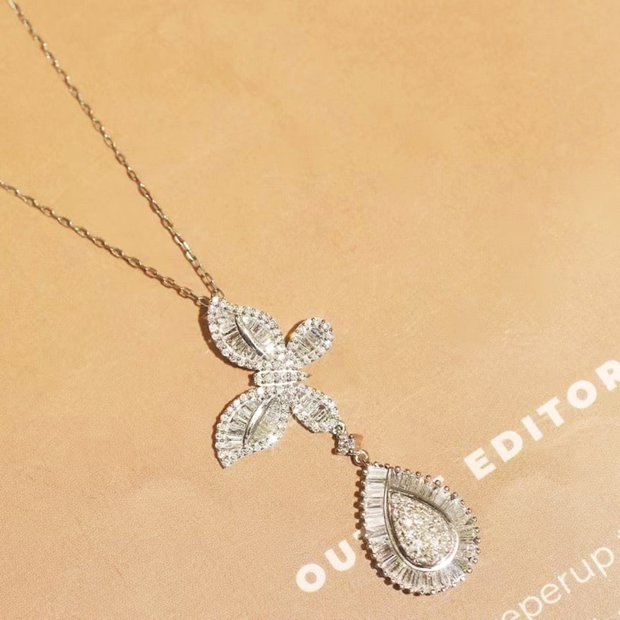 14k Gold 1.2 Ct Natural H Diamond Pendant( Without Chain ) - 4