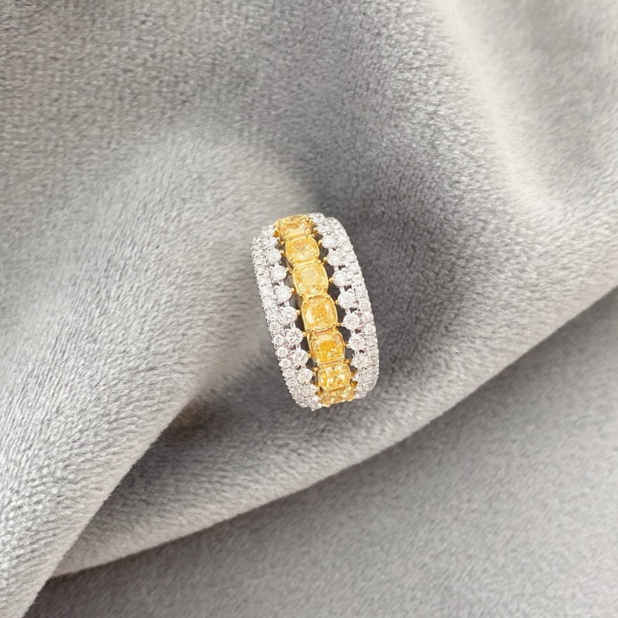 14k Gold 1.9 Ct Natural Color Diamond Ring - 2