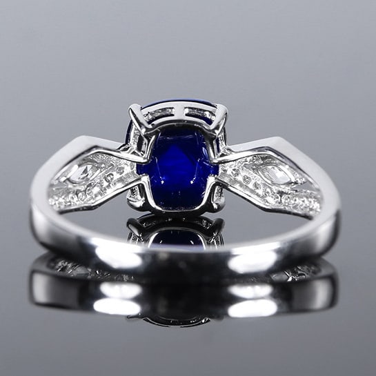 14k Gold 2.76 Ctw Natural Sapphire & Diamond Ring - 5