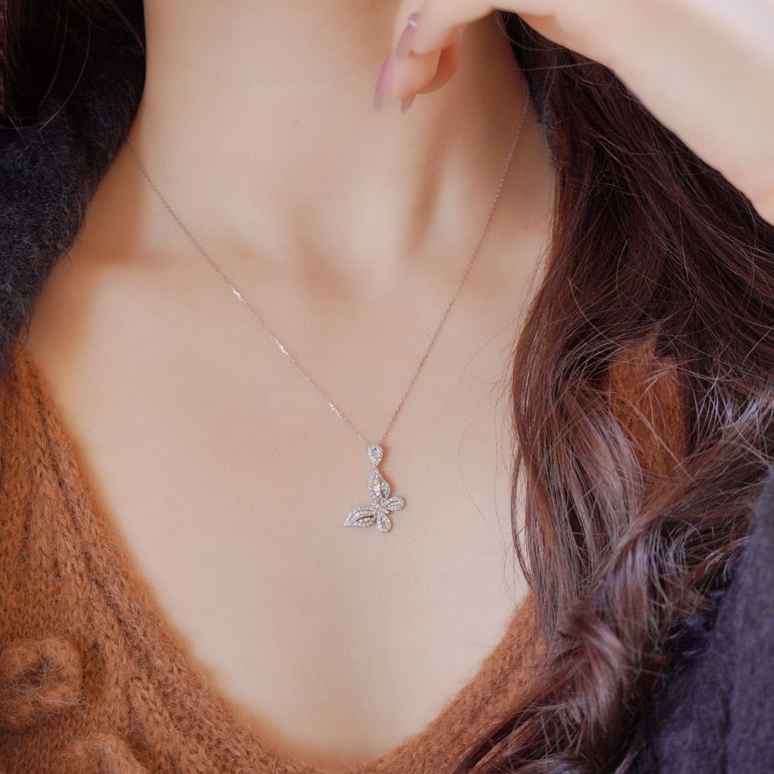 14k Gold 0.4 Ct Natural H Diamond Pendant( Without Chain ) - 6