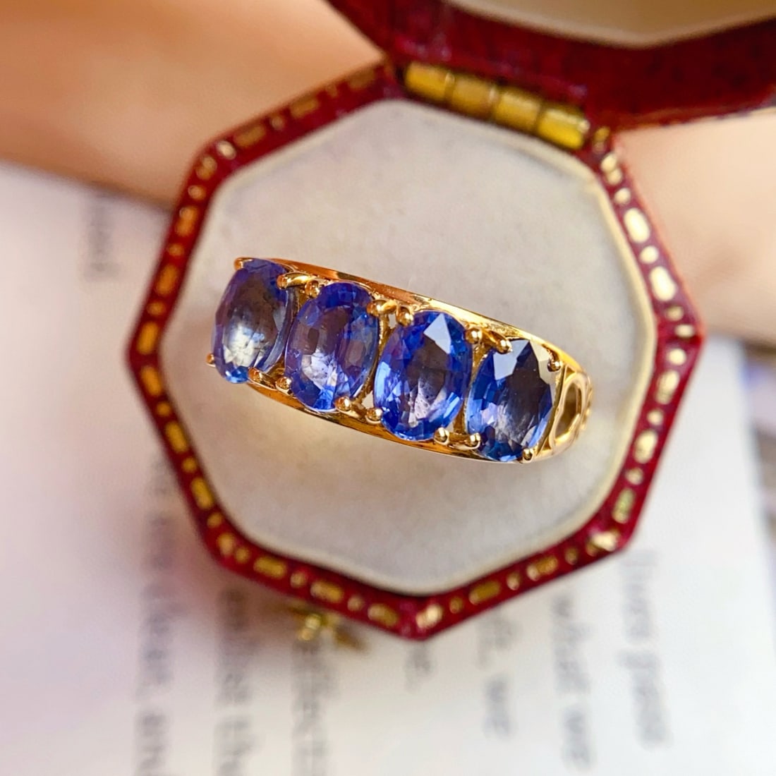 14k Gold 2.28 Ct Natural Sapphire Ring: Ref:231088152 // gold content:14k gold // ring size:7. 25us // // main gemstone:sapphire // shape:oval // carat weight:2. 28ct // color:blue // treatment:natural // Condition: New Low Estimate:
