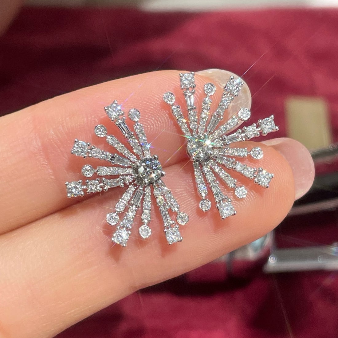14k Gold 1.1 Ct Natural H Diamond Earrings - 6