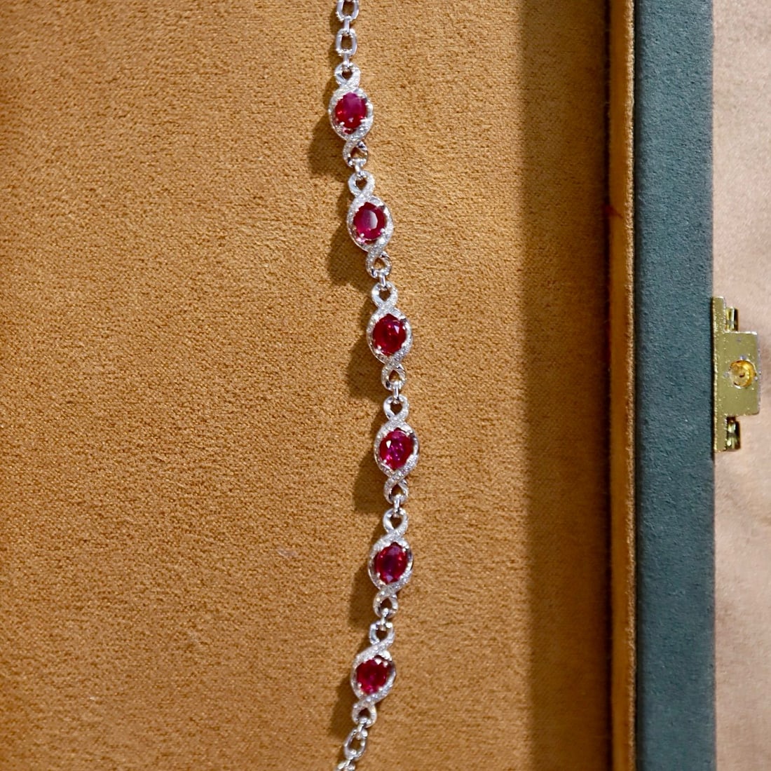 14k Gold 2.83 Ctw Natural Ruby & Diamond Bracelet - 2