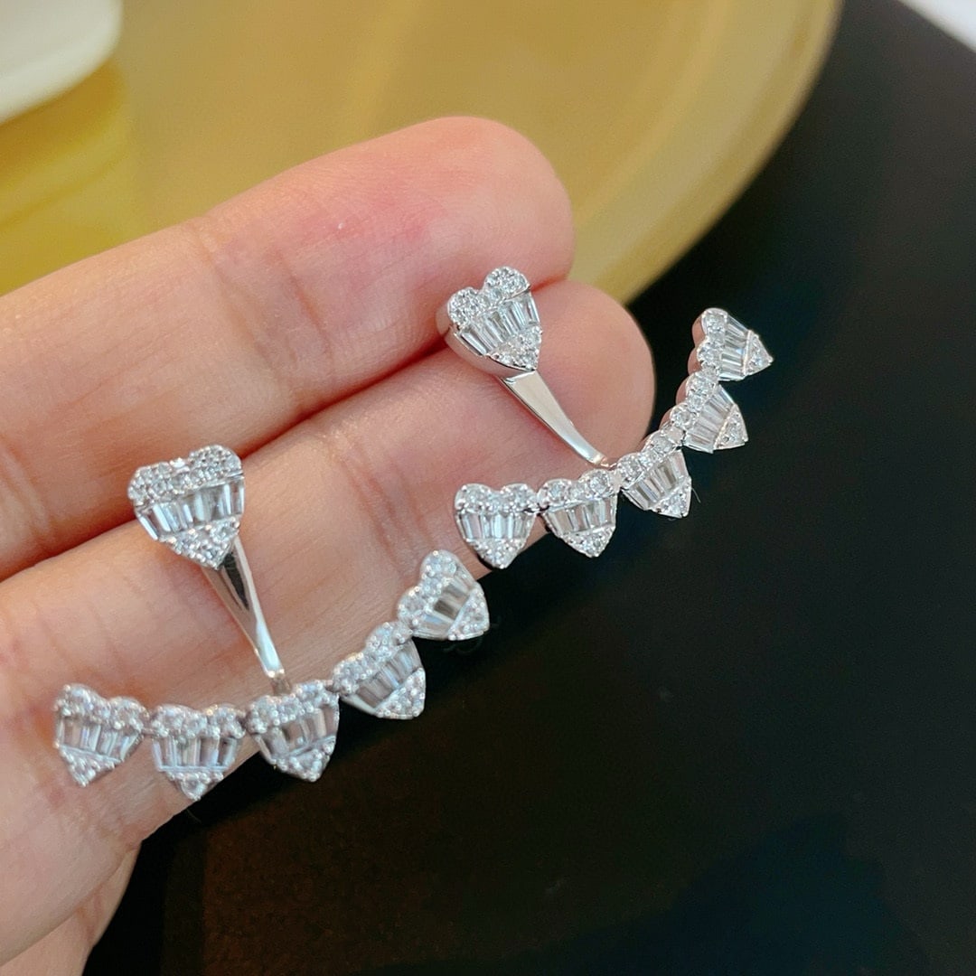 14k Gold 0.7 Ct Natural H Diamond Earrings - 4
