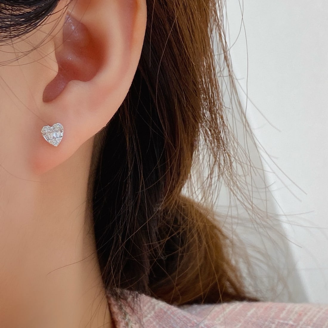 14k Gold 0.7 Ct Natural H Diamond Earrings - 7
