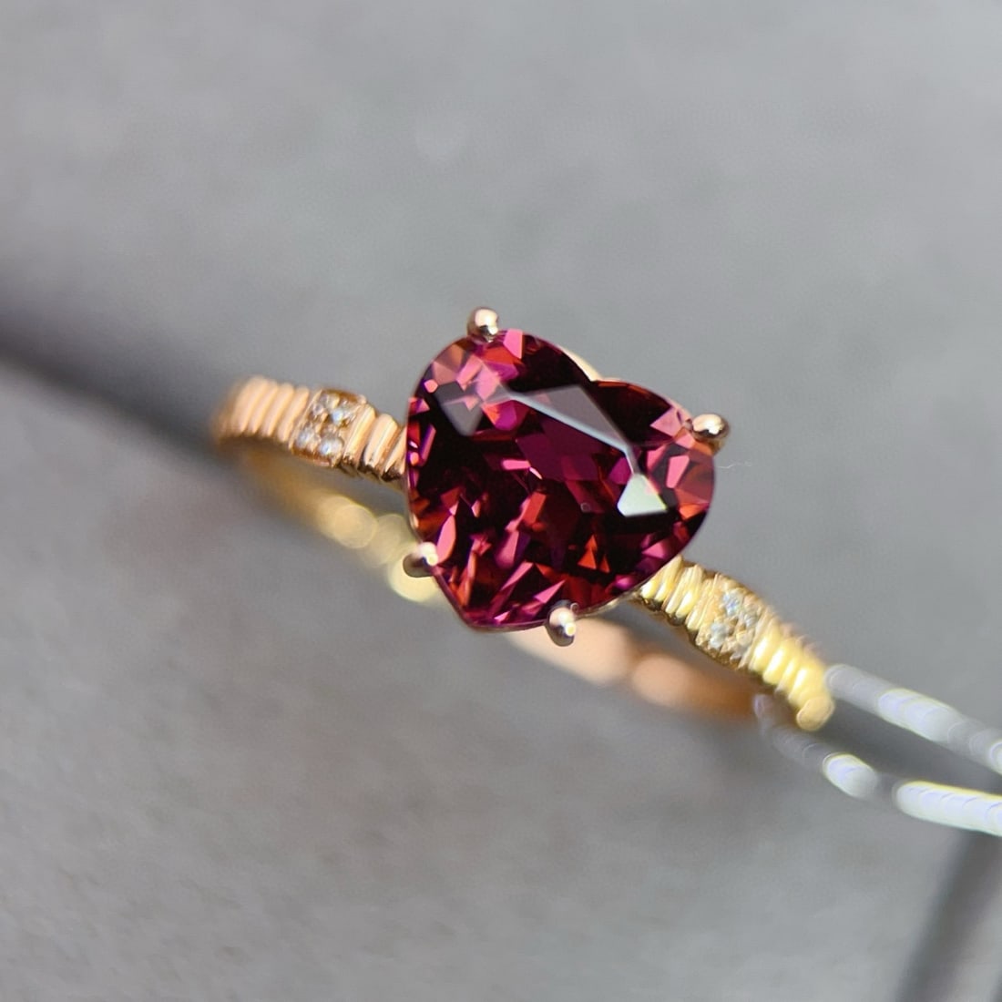 14k Gold 1.87 Ctw Natural Tourmaline & Diamond Ring - 2