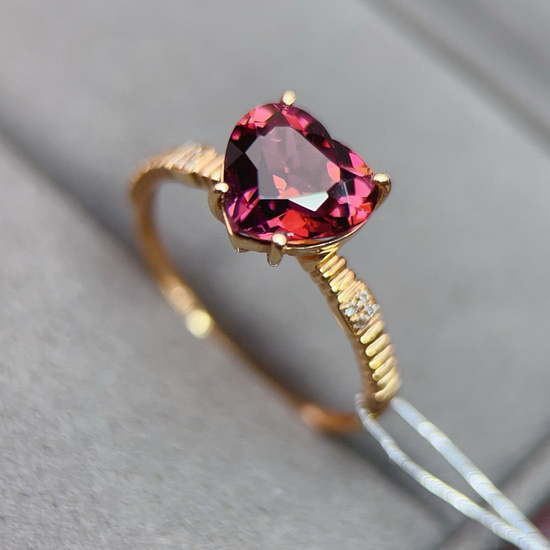 14k Gold 1.87 Ctw Natural Tourmaline & Diamond Ring - 3