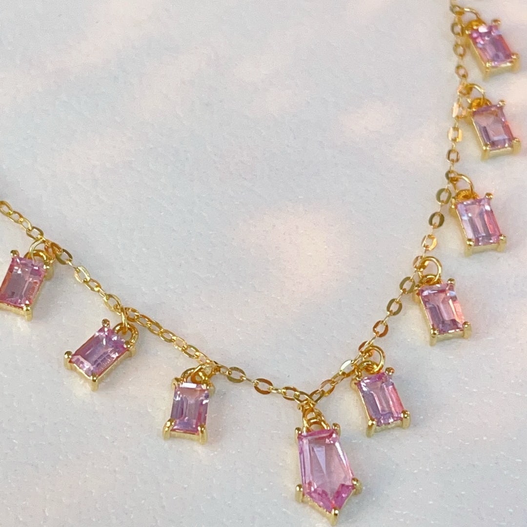 14k Gold 1.49 Ct Natural Sapphire Necklace - 4