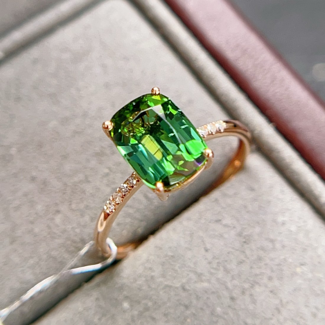 14k Gold 2.54 Ctw Natural Tourmaline & Diamond Ring - 2