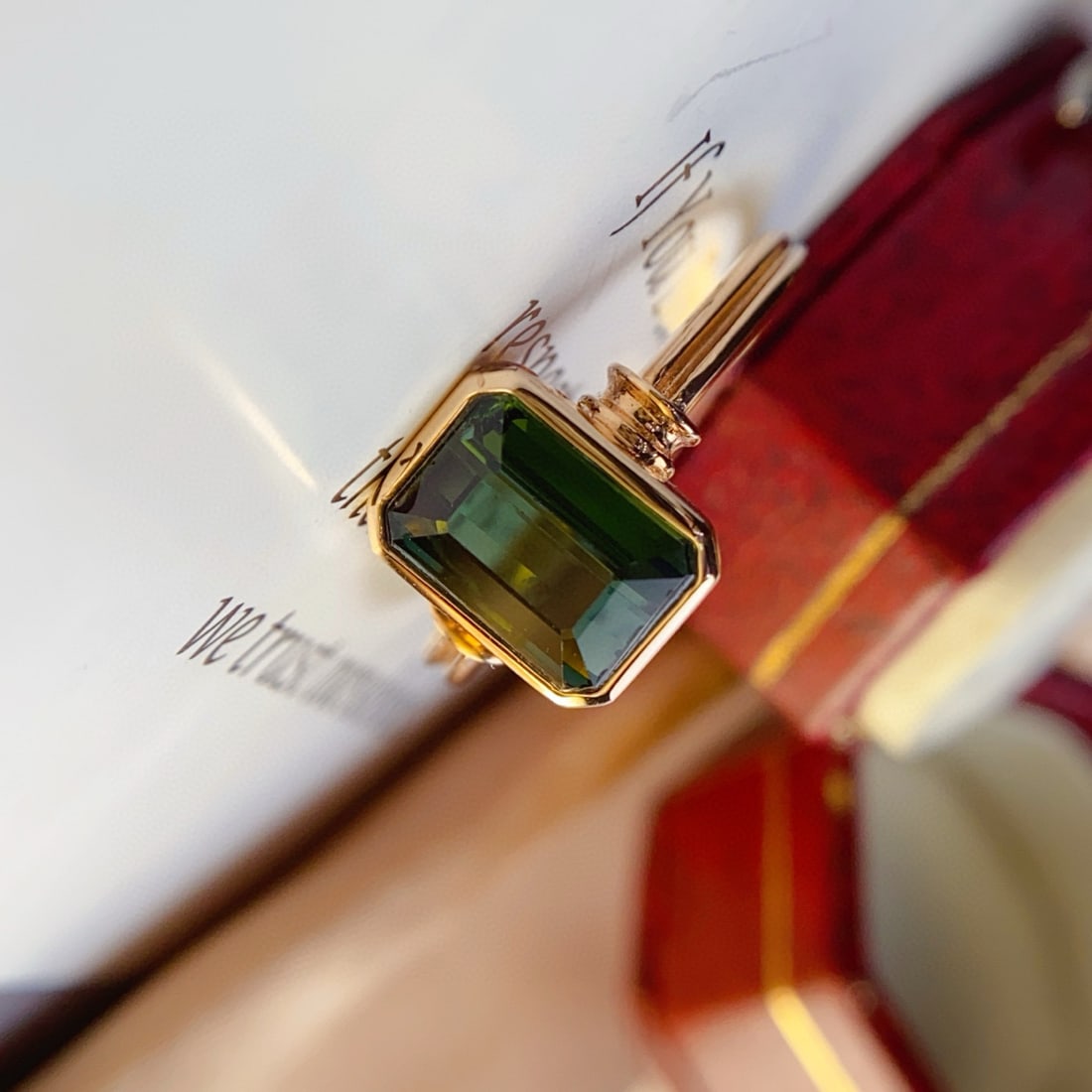 14k Gold 2.30 Ct Natural Tourmaline Ring - 2