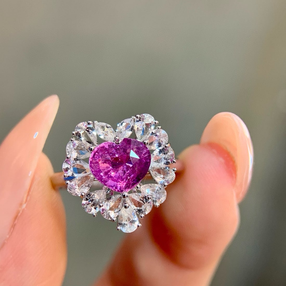 14k Gold 3.42 Ctw Natural Sapphire & Sapphire Ring - 4