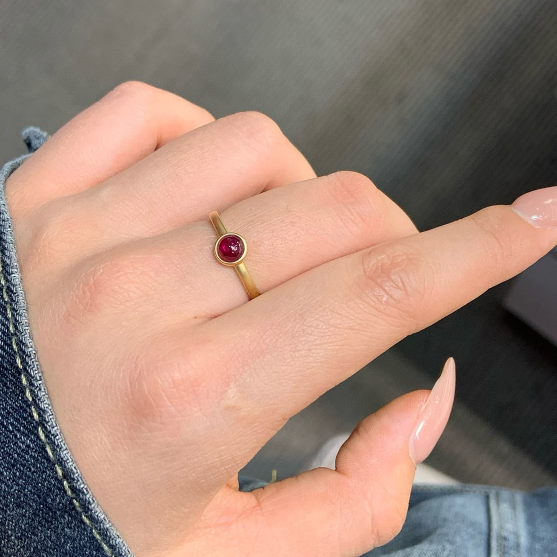14k Gold 0.67 Ct Natural Ruby Ring - 3