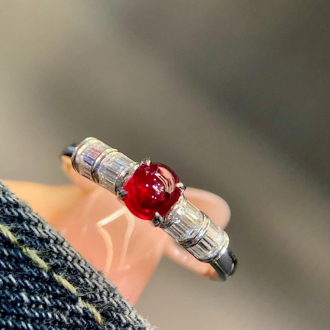 14k Gold 0.96 Ctw Natural Ruby & Diamond Ring: Ref:231088447 // gold content:14k gold // ring size:7. 25us // // main gemstone:ruby // shape:round // carat weight:0. 70ct // color:red // treatment:natural // cut grade:g // // adjacent gemstone 2