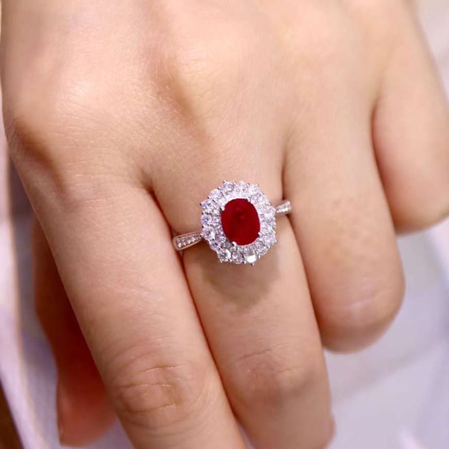 14k Gold 1.63 Ctw Natural Ruby & Diamond Ring - 3