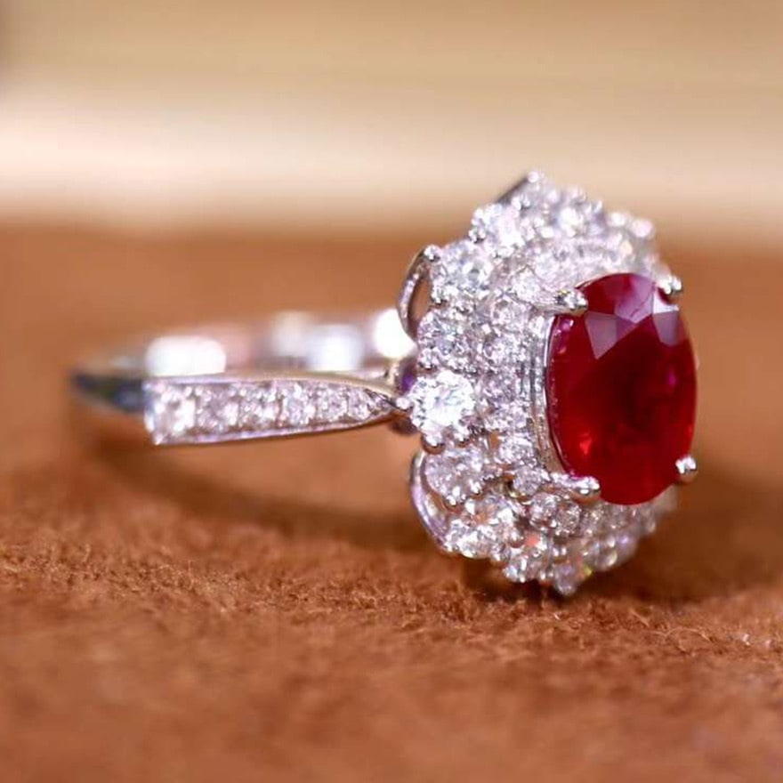 14k Gold 1.63 Ctw Natural Ruby & Diamond Ring - 5