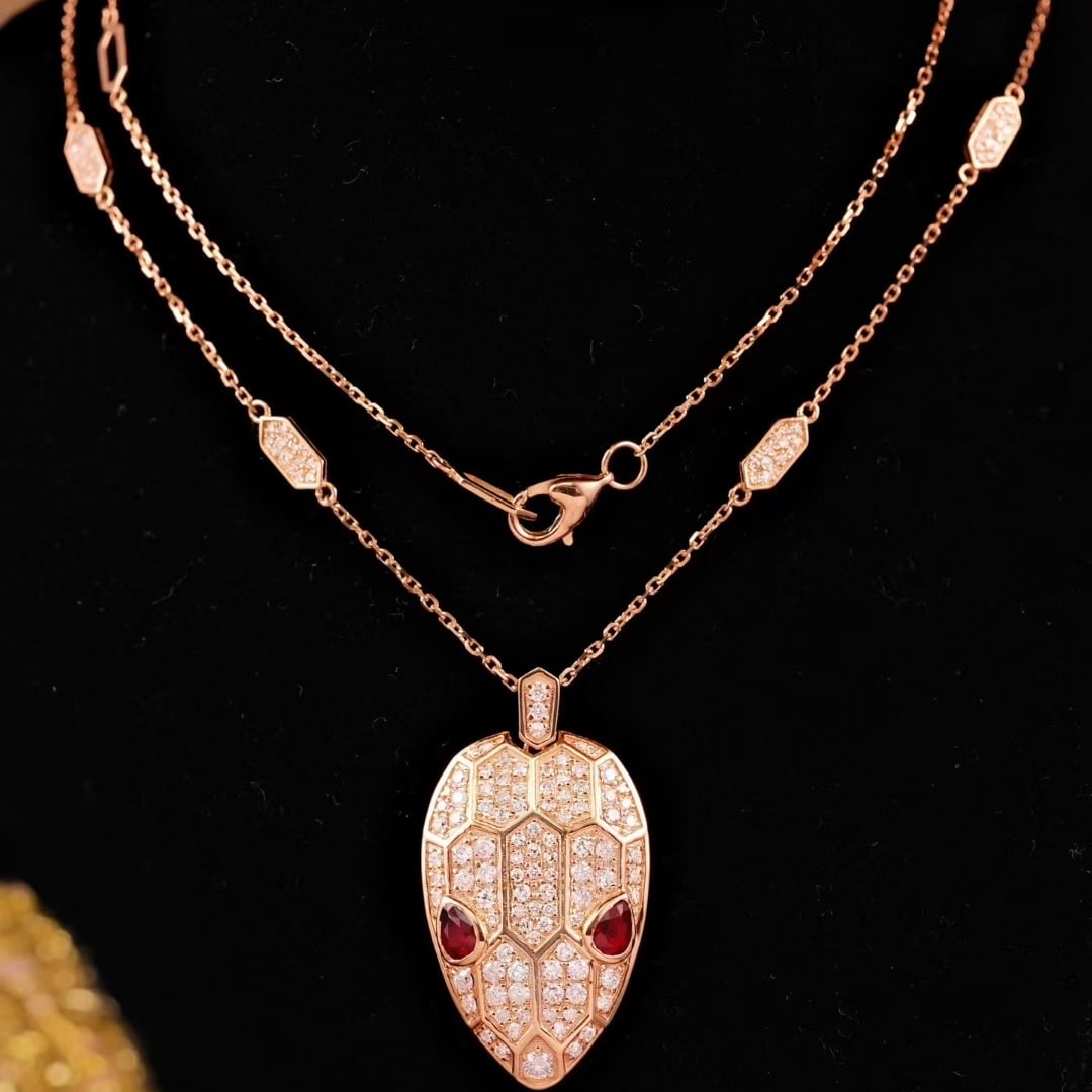 14k Gold 1.76 Ctw Vivid Red Natural Ruby & Diamond Necklace - 2