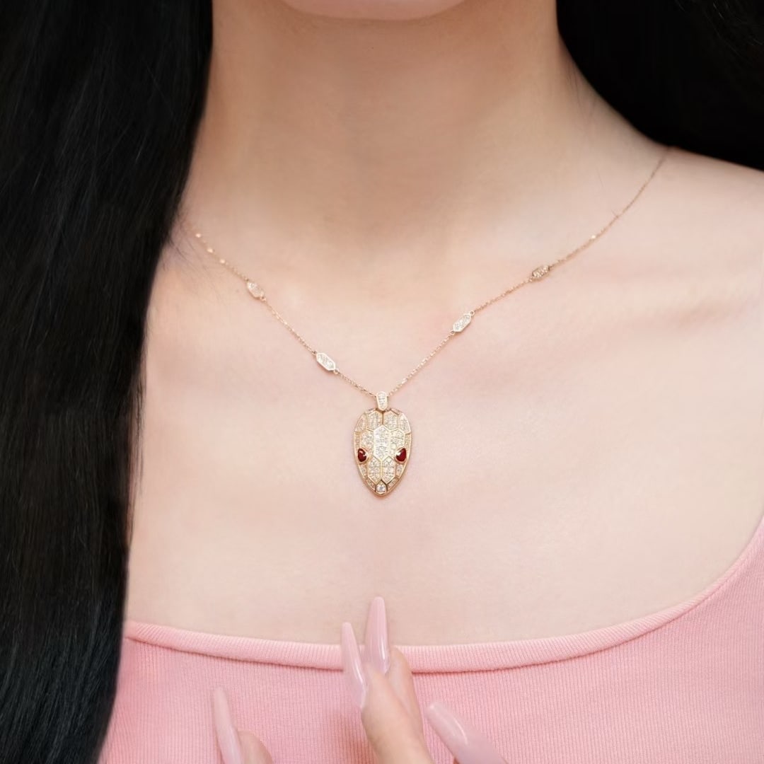 14k Gold 1.76 Ctw Vivid Red Natural Ruby & Diamond Necklace - 5