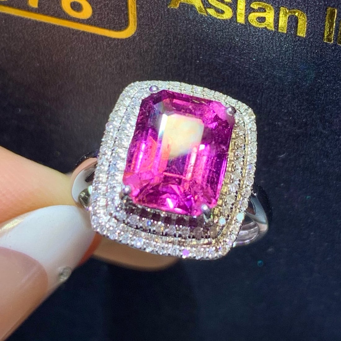 14k Gold 5.12 Ctw Natural Tourmaline & Diamond Ring - 3