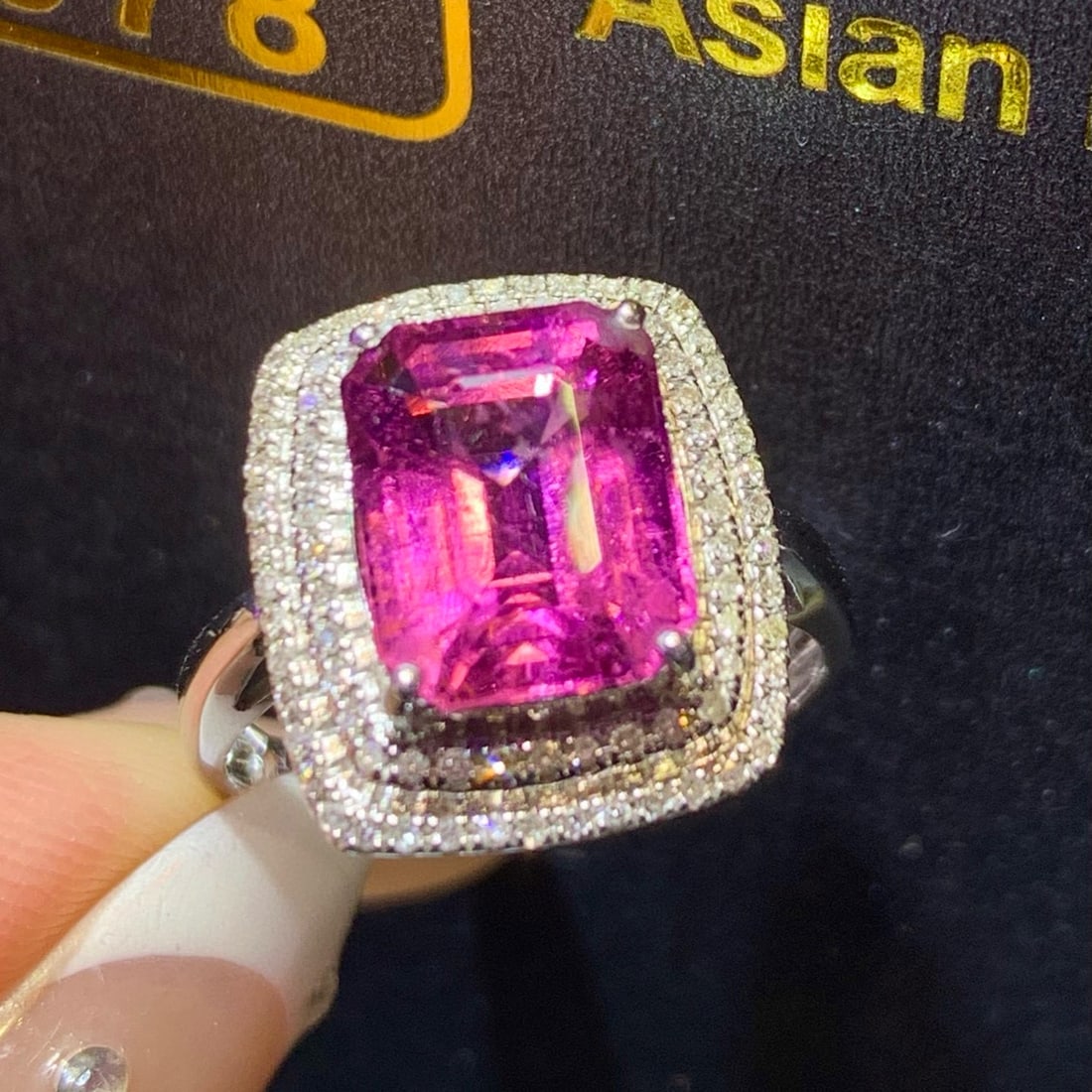 14k Gold 5.12 Ctw Natural Tourmaline & Diamond Ring - 4