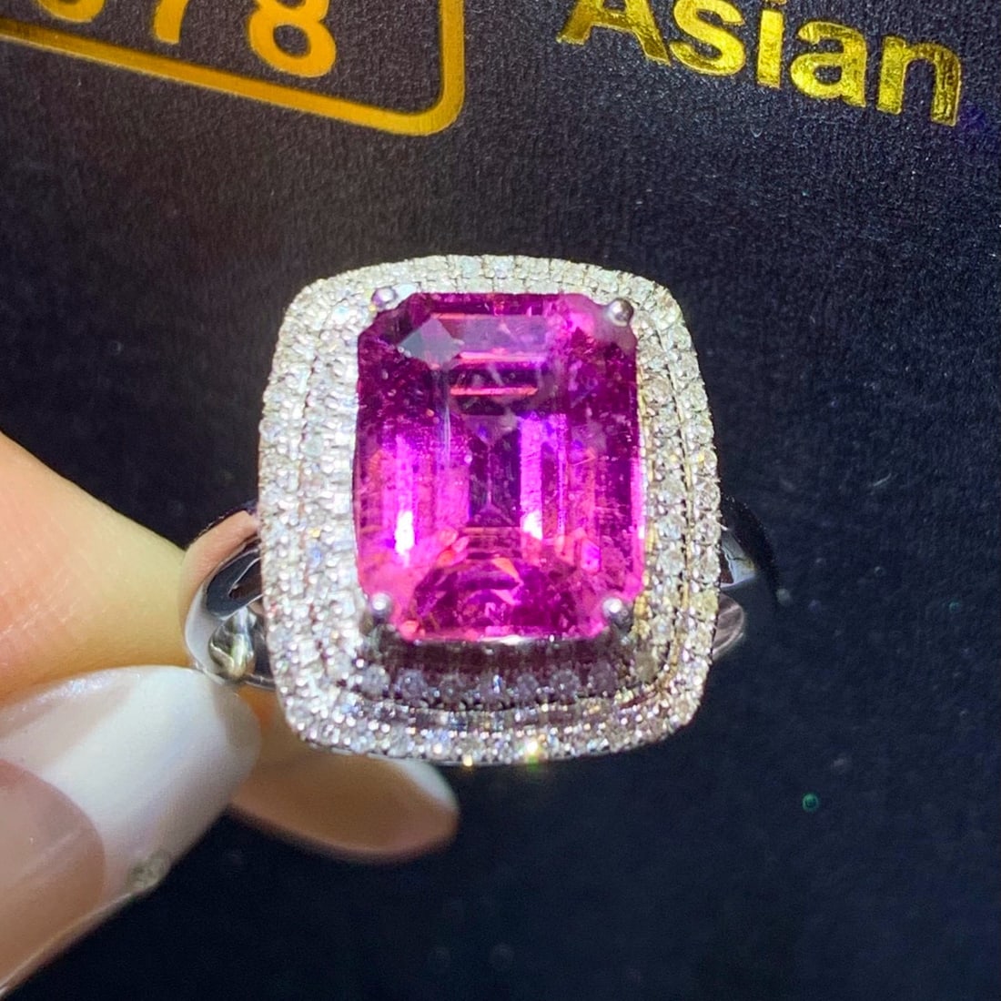 14k Gold 5.12 Ctw Natural Tourmaline & Diamond Ring - 5