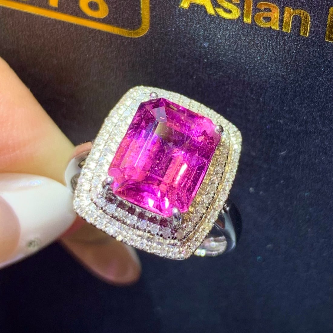 14k Gold 5.12 Ctw Natural Tourmaline & Diamond Ring - 6