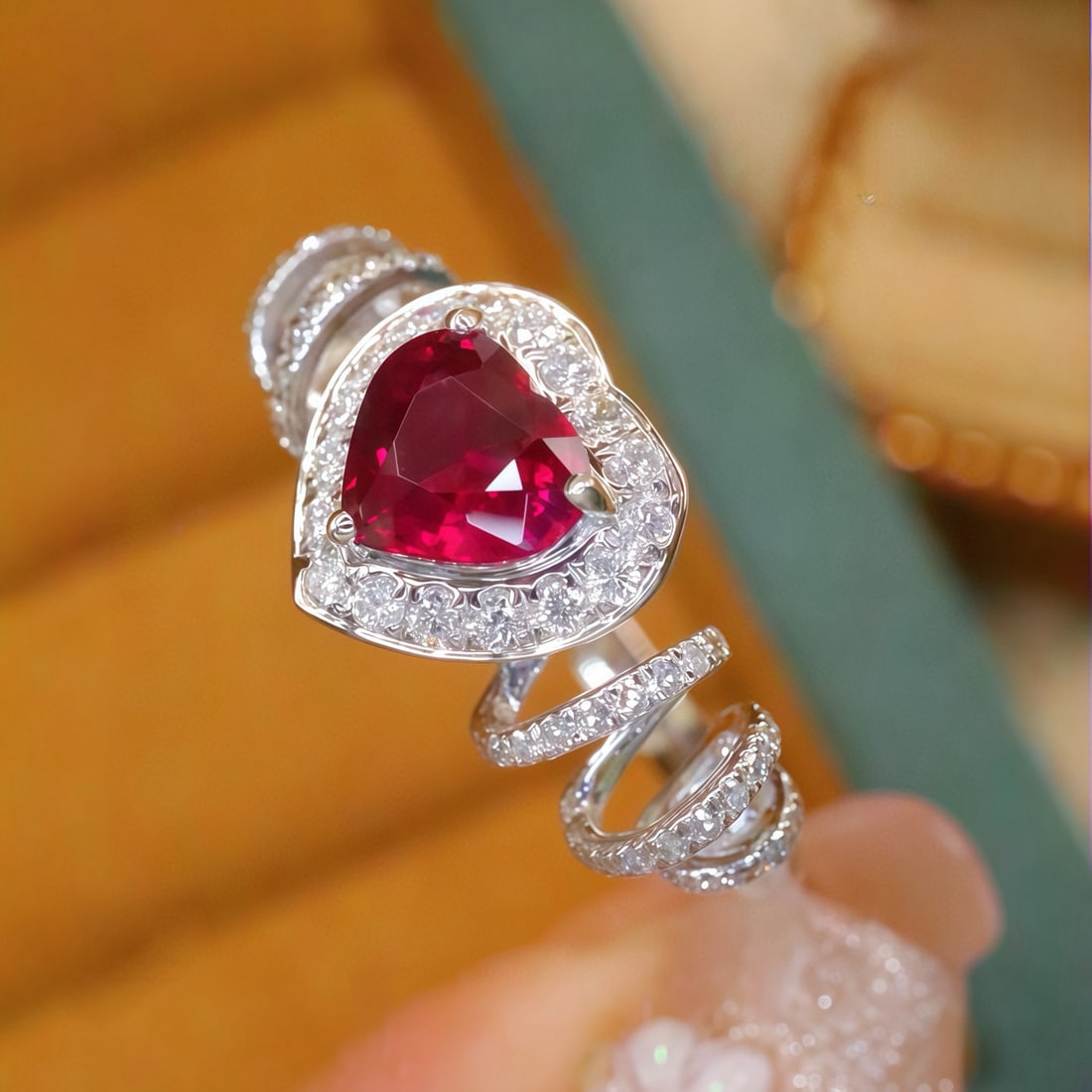 14k Gold 1.06 Ctw Natural Ruby & Diamond Ring - 2