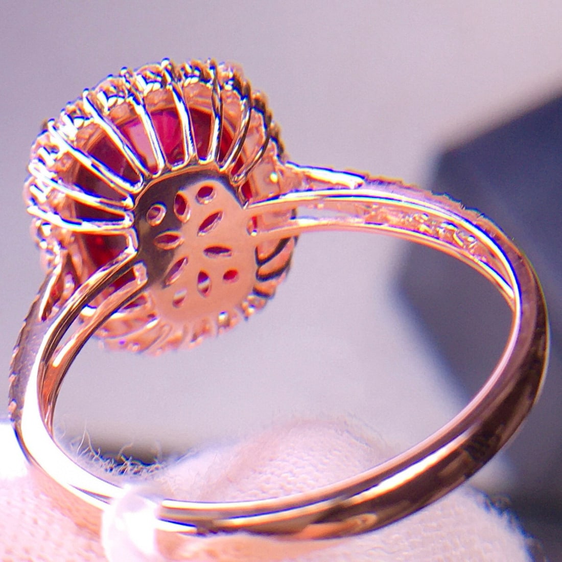 14k Gold 4.66 Ct Natural Tourmaline & Diamond Ring - 7