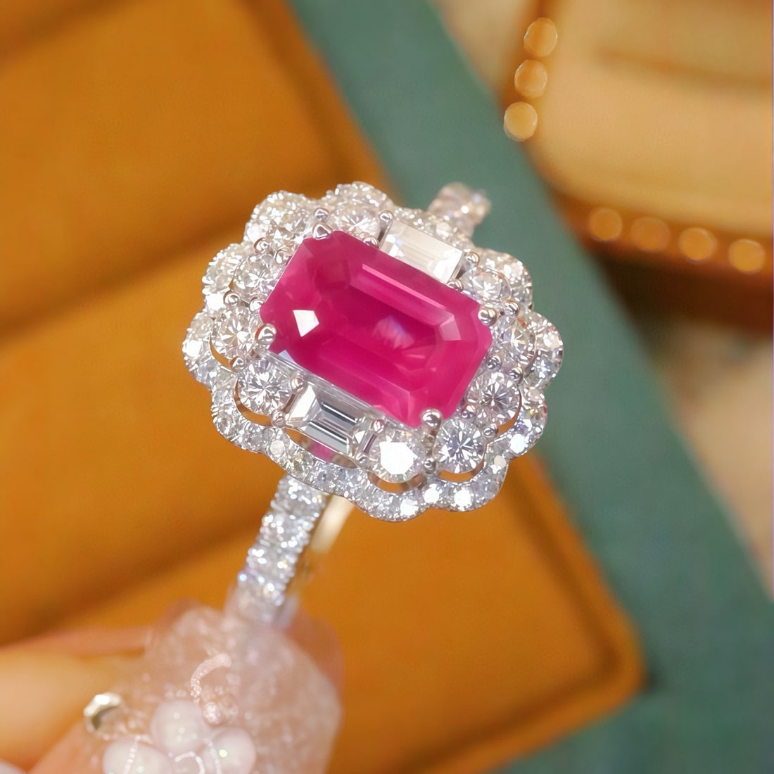 14k Gold 1.93 Ctw Natural Ruby & Diamond Ring - 2