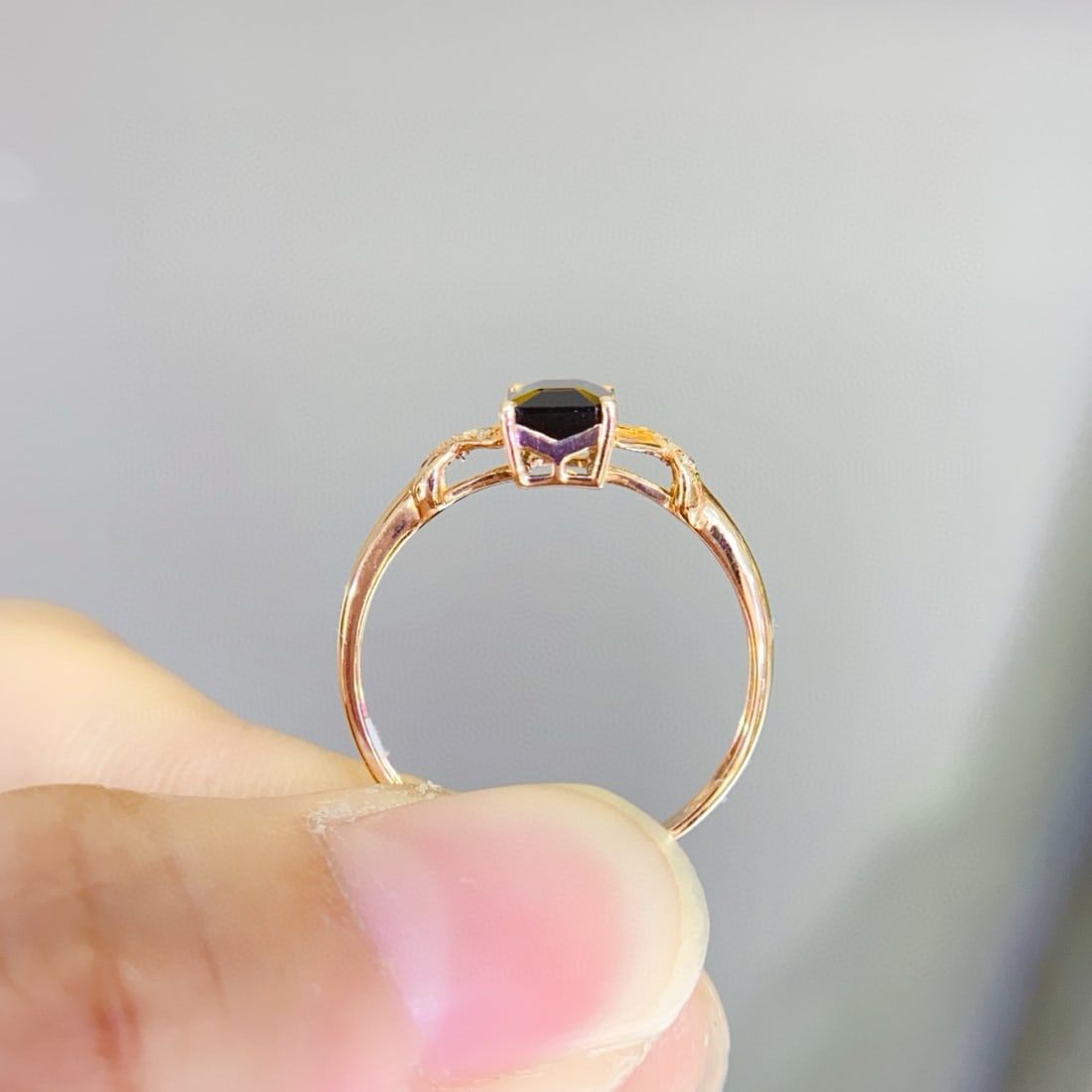 14k Gold 1.5 Ct Natural Tourmaline & Diamond Ring - 2