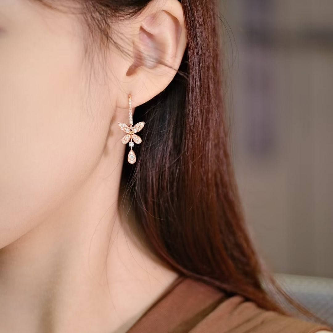 14k Gold 0.9 Ct Natural H Diamond Earrings - 2