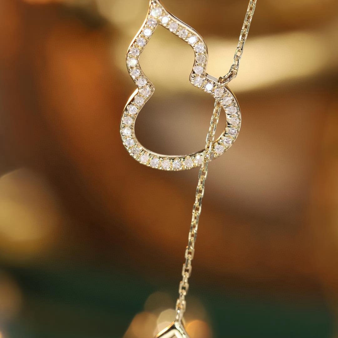 14k Gold 0.20 Ct Natural H Diamond Necklace - 3