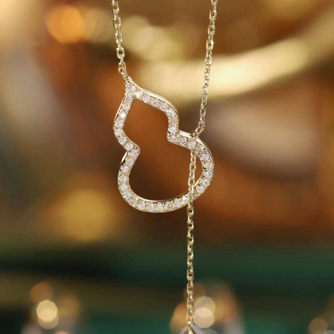 14k Gold 0.20 Ct Natural H Diamond Necklace - 4