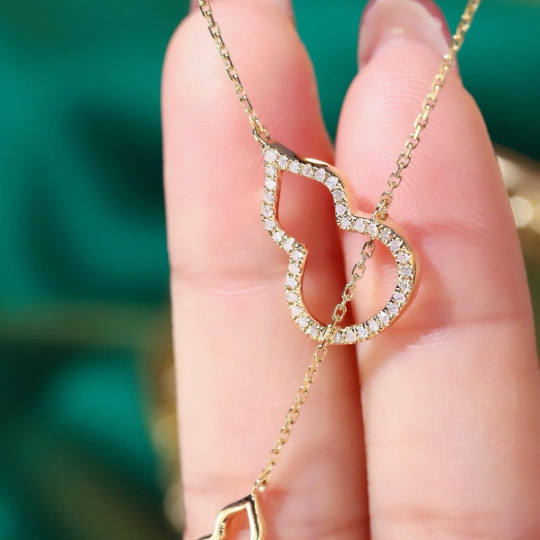 14k Gold 0.20 Ct Natural H Diamond Necklace - 6