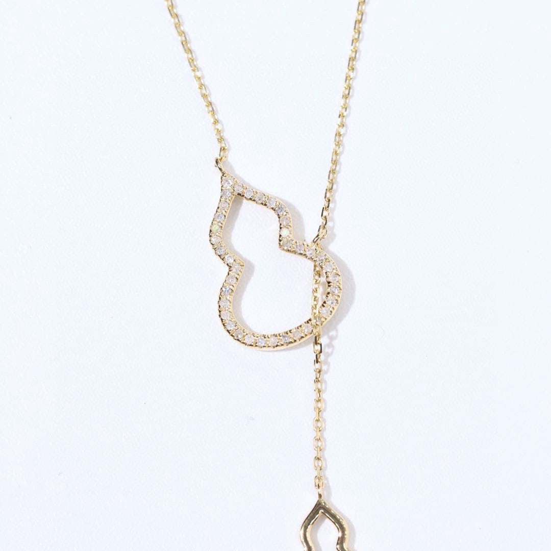 14k Gold 0.20 Ct Natural H Diamond Necklace - 8