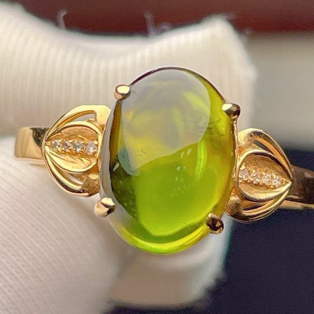 14k Gold 3.8 Ct Natural Tourmaline & Diamond Ring - 2