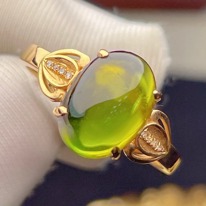 14k Gold 3.8 Ct Natural Tourmaline & Diamond Ring - 3