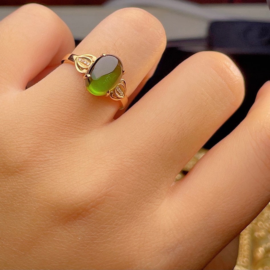 14k Gold 3.8 Ct Natural Tourmaline & Diamond Ring - 4