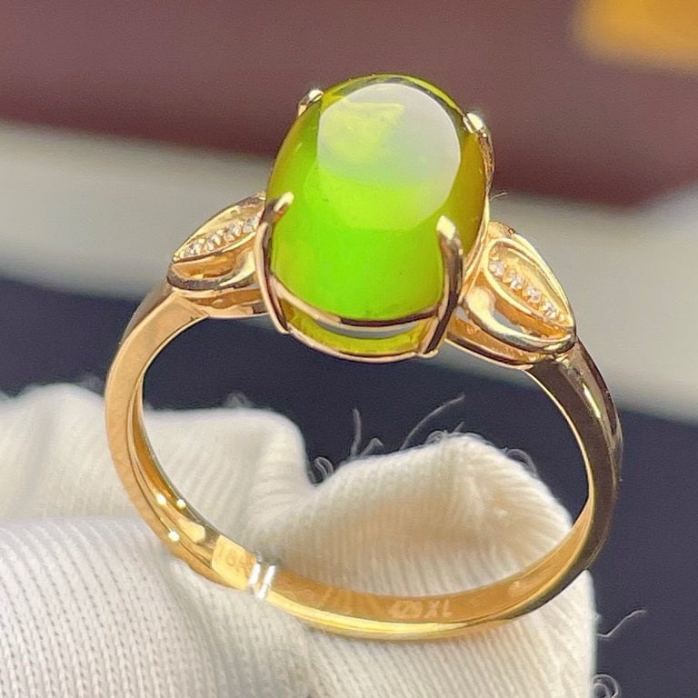 14k Gold 3.8 Ct Natural Tourmaline & Diamond Ring - 6