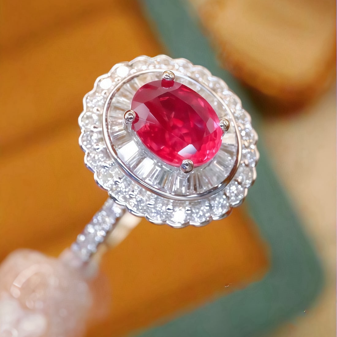 14k Gold 1.50 Ctw Natural Ruby & Diamond Ring - 3