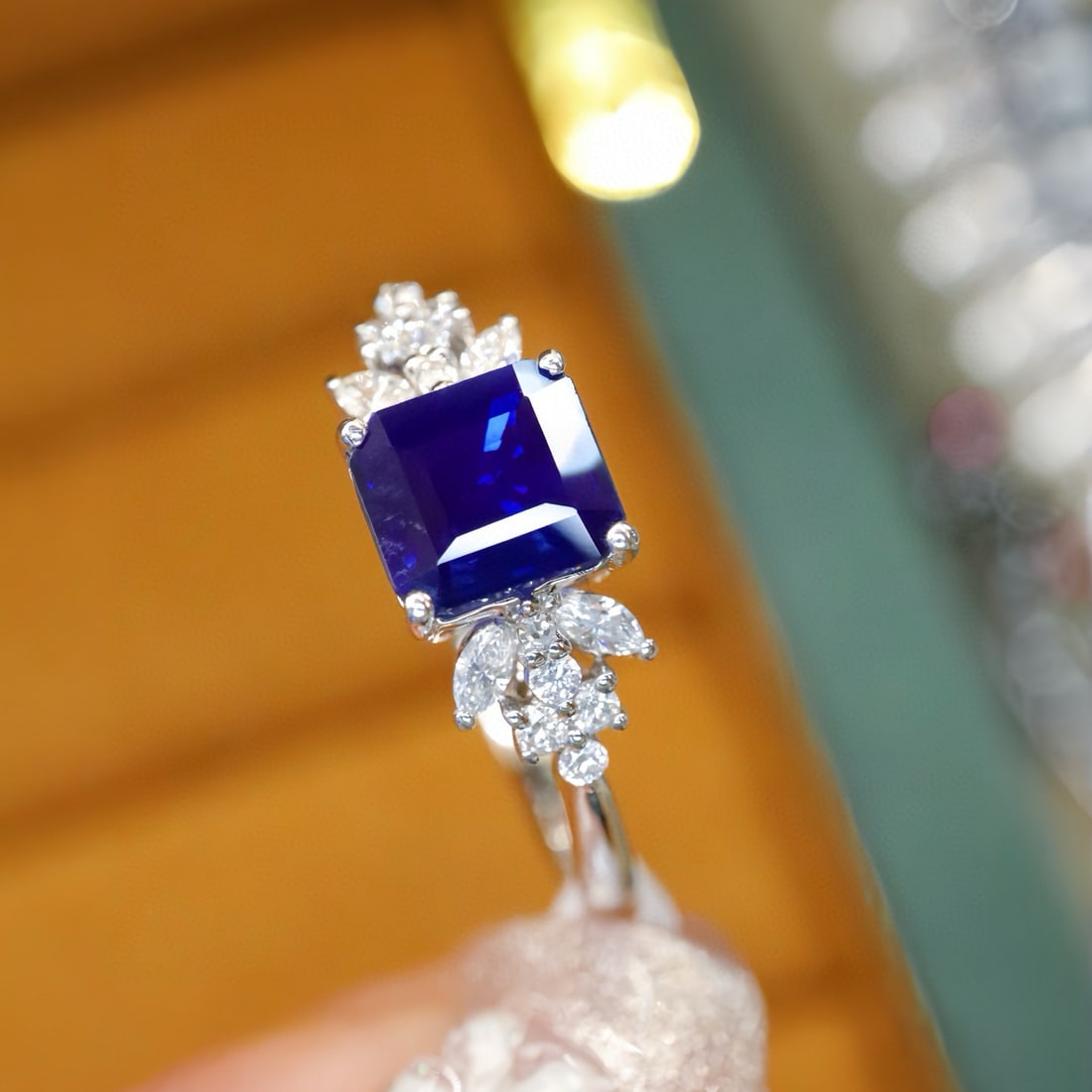 14k Gold 1.20 Ctw Natural Sapphire & Diamond Ring - 3