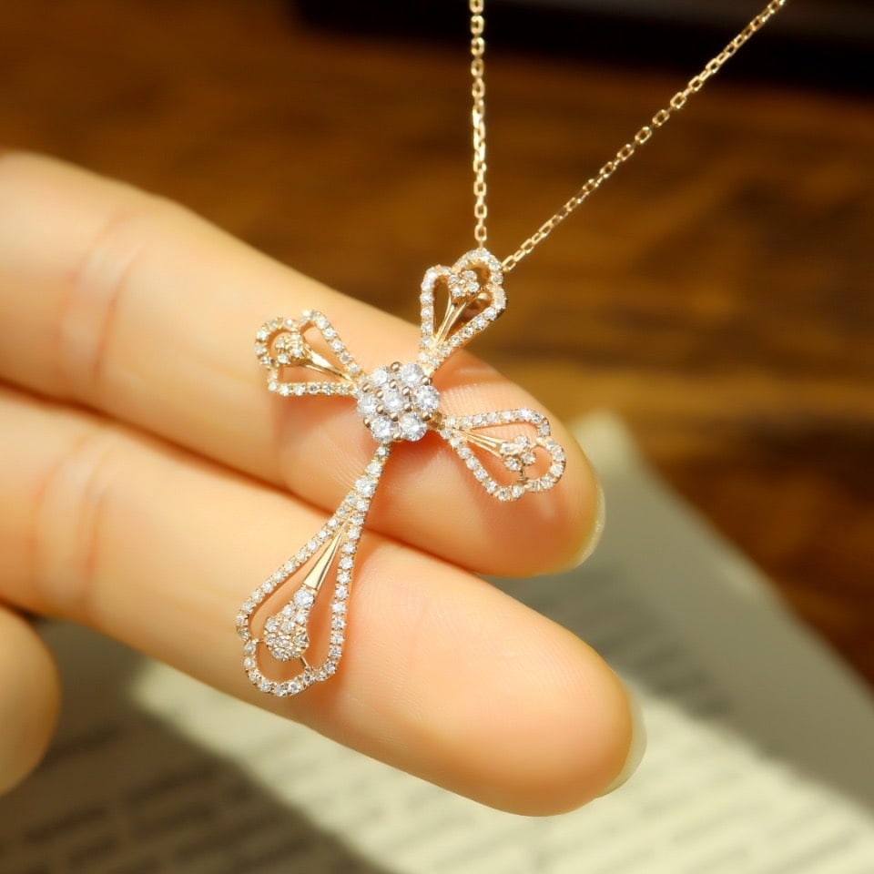 14k Gold 0.80 Ct Natural H Diamond Pendant( Without Chain ) - 3