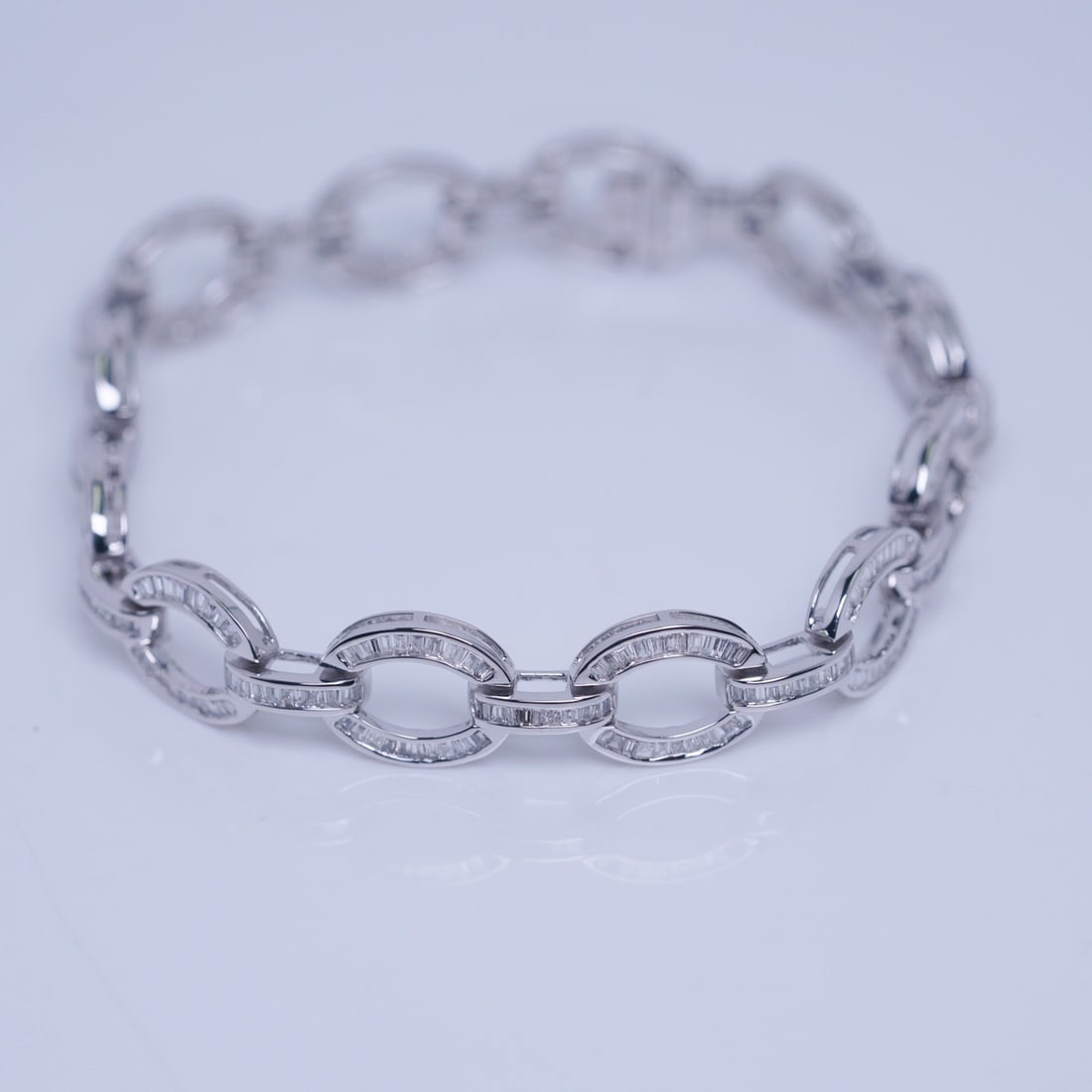 14k Gold 2.10 Ct Natural H Diamond Bracelet - 3