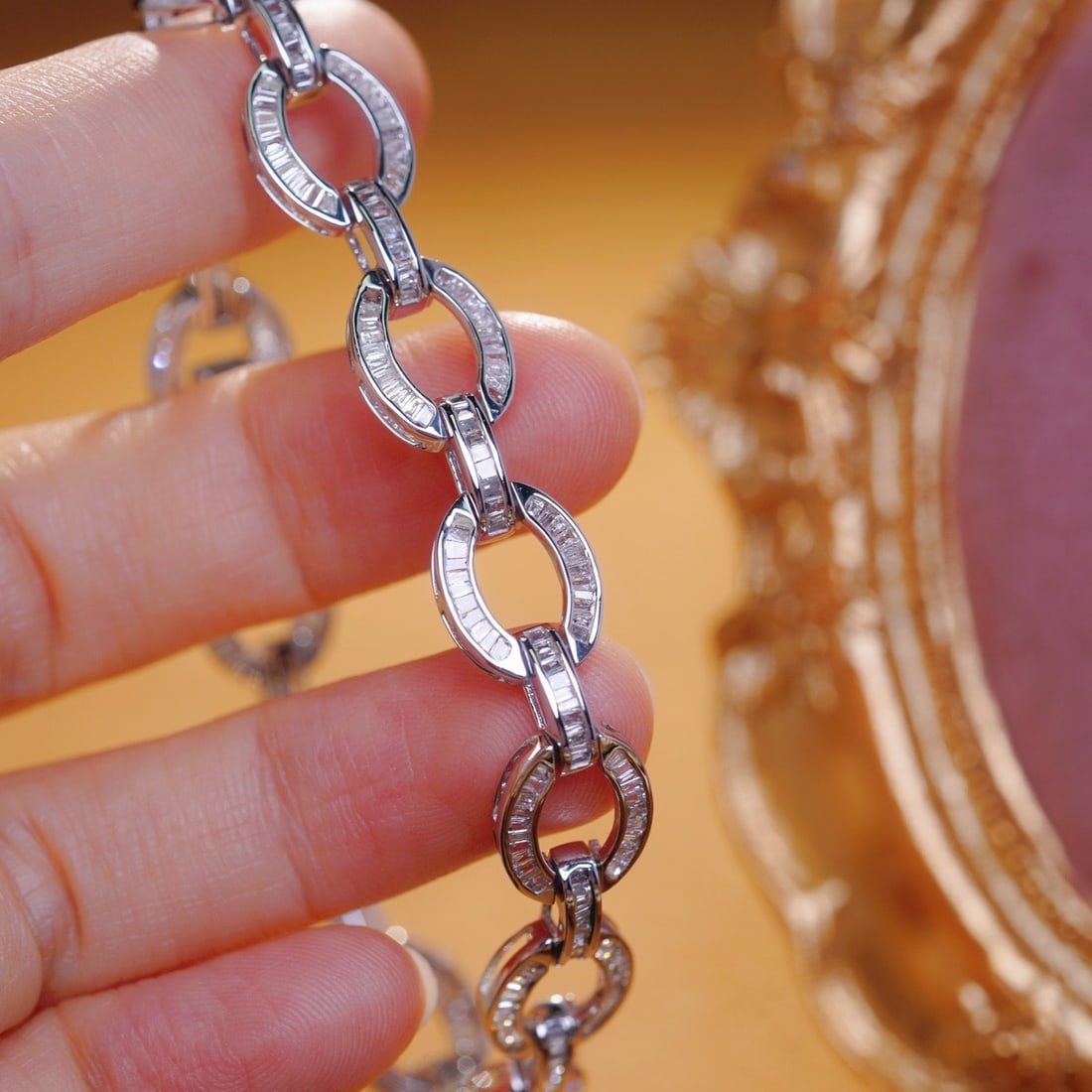 14k Gold 2.10 Ct Natural H Diamond Bracelet - 5
