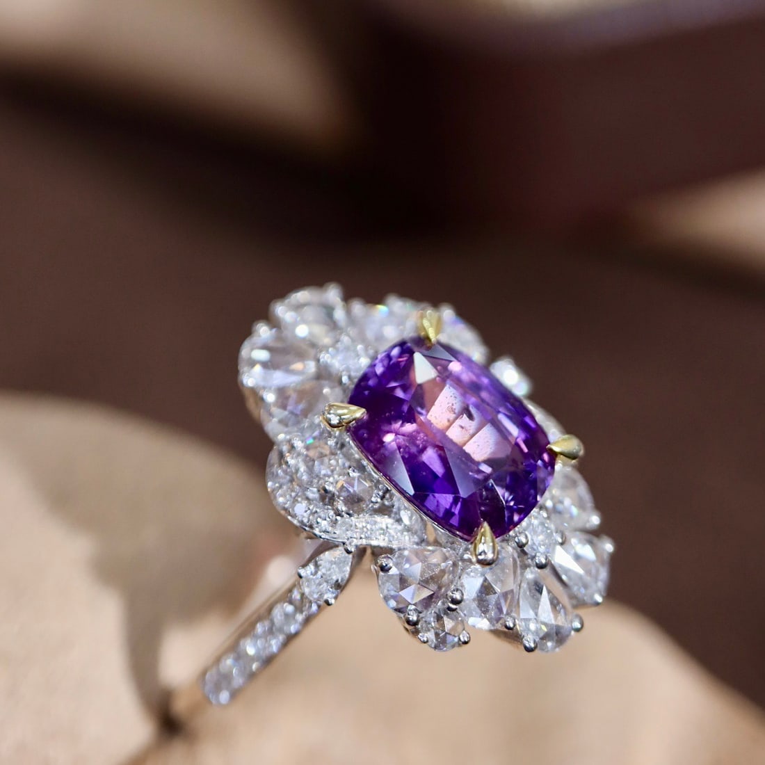 14k Gold 3.38 Ctw Natural Sapphire & Diamond Ring - 3
