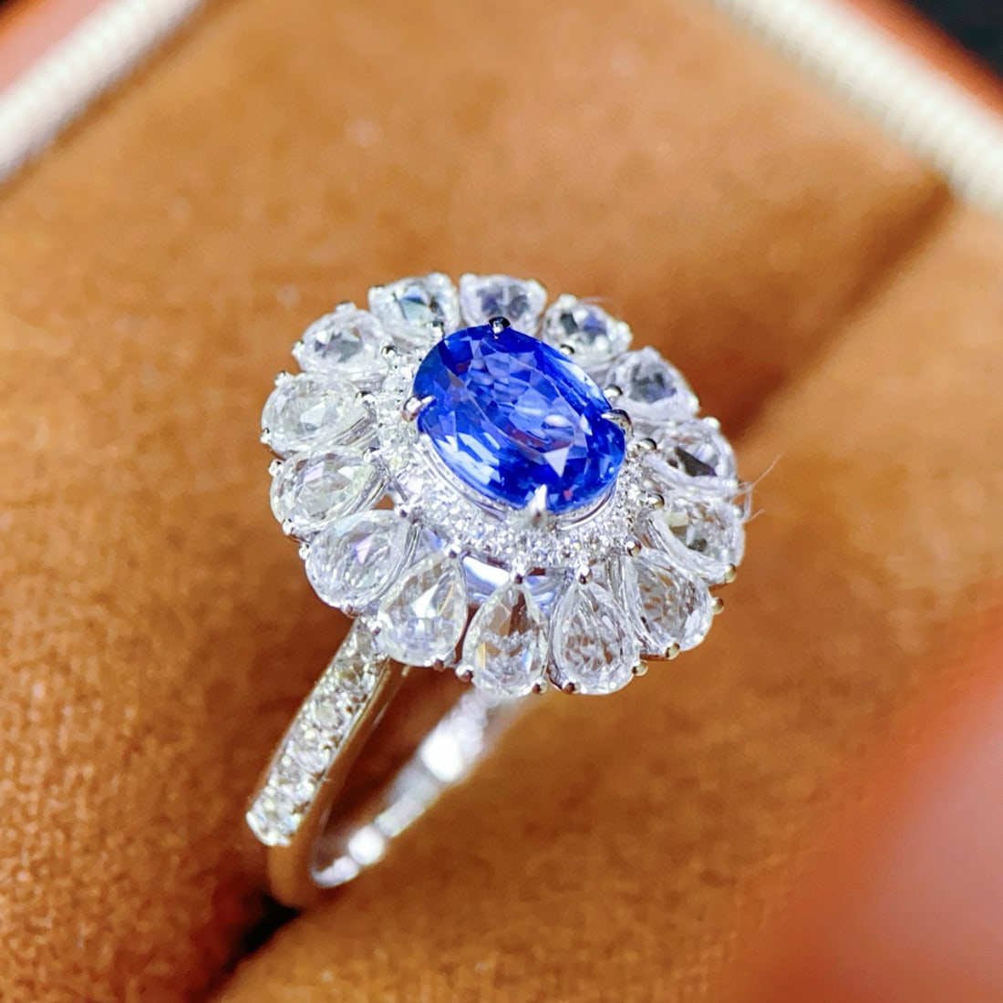 14k Gold 2.32 Ctw Natural Sapphire & Sapphire Ring - 3