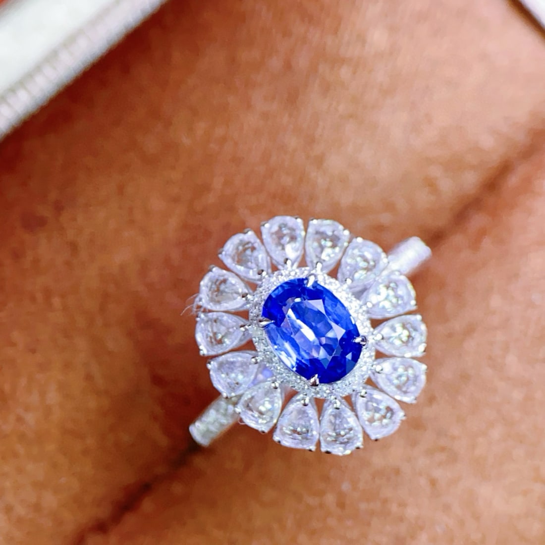 14k Gold 2.32 Ctw Natural Sapphire & Sapphire Ring - 4