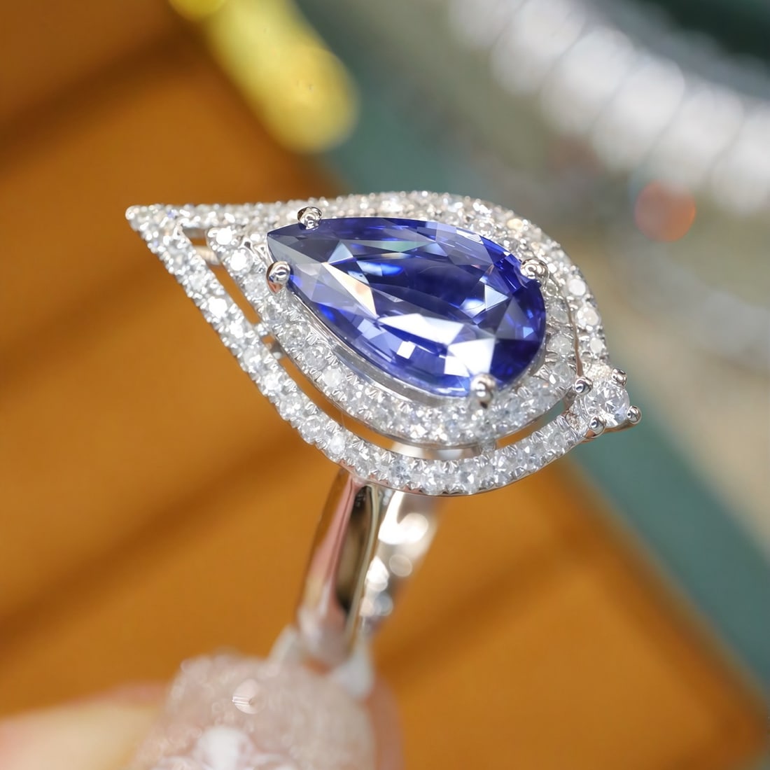 14k Gold 1.96 Ctw Natural Sapphire & Diamond Ring - 2