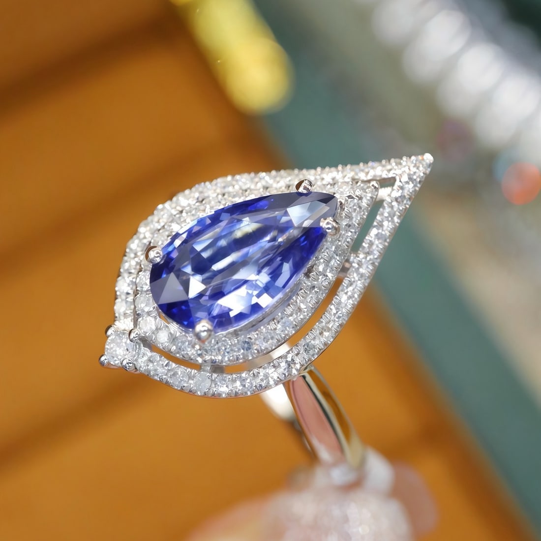 14k Gold 1.96 Ctw Natural Sapphire & Diamond Ring - 3
