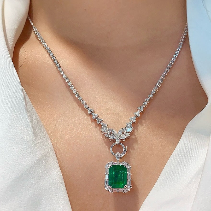 14k Gold 1.6 Ct Natural H Diamond Necklace - 3