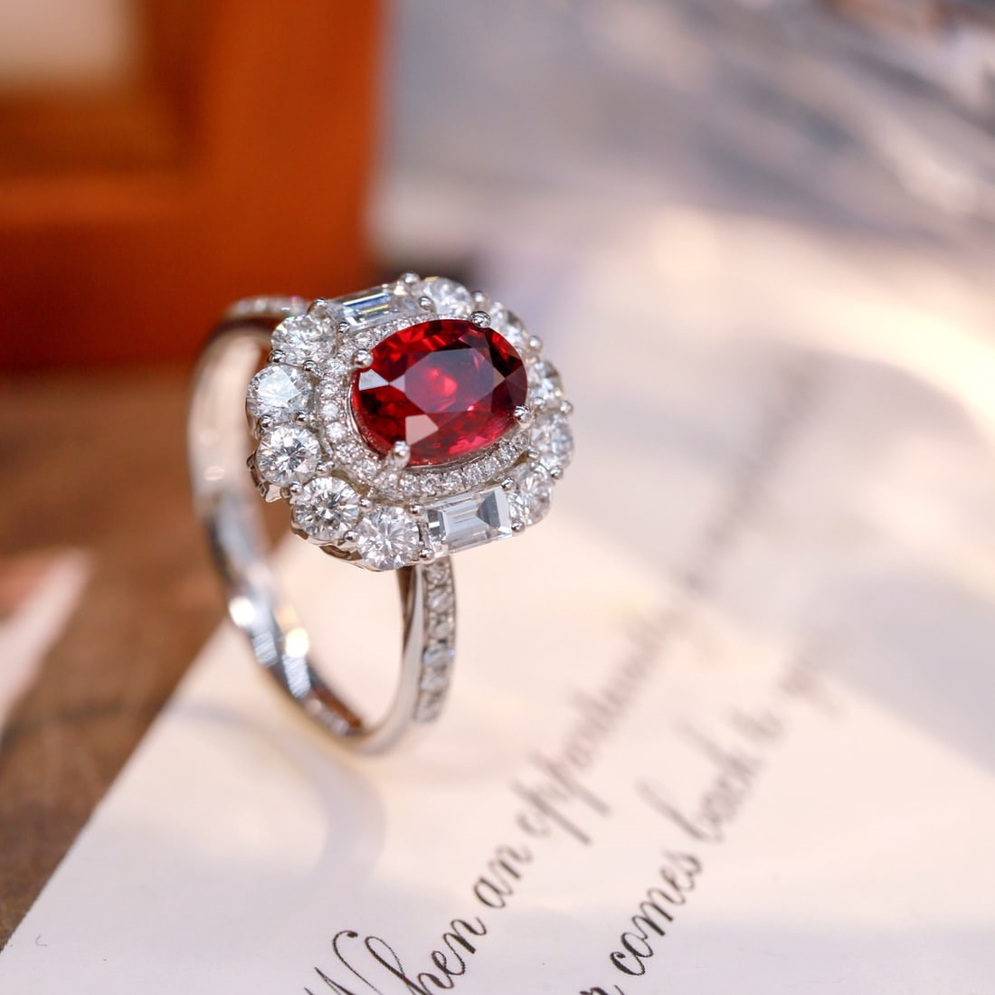 14k Gold 2.89 Ctw Natural Ruby & Diamond Ring/pendant( Without Chain ) - 3